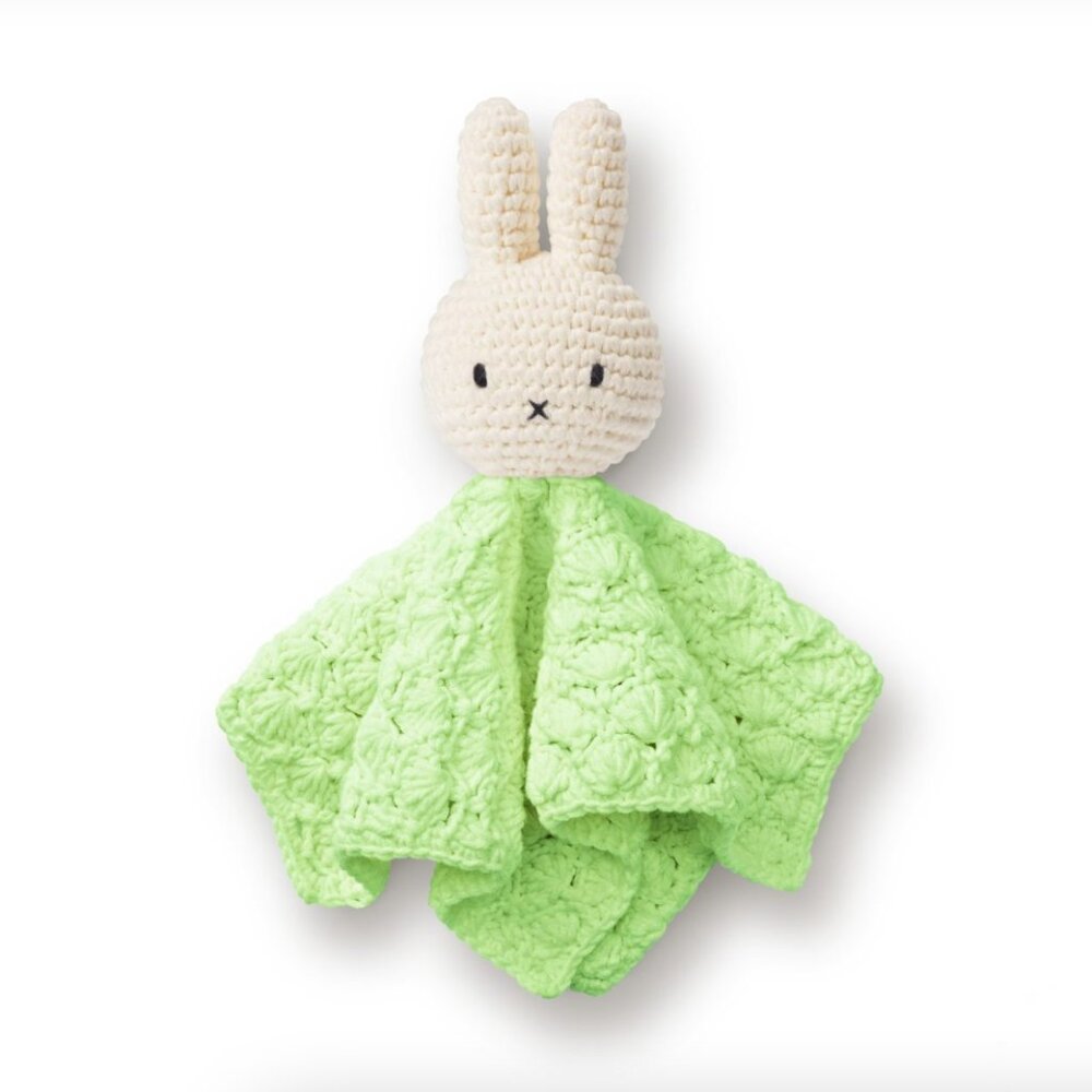 NEW Miffy Just Dutch Handmade Crochet Wipe Vintage Pistachio
